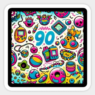 Retro 90s Vibe - Vintage Style Fashion Tee Sticker